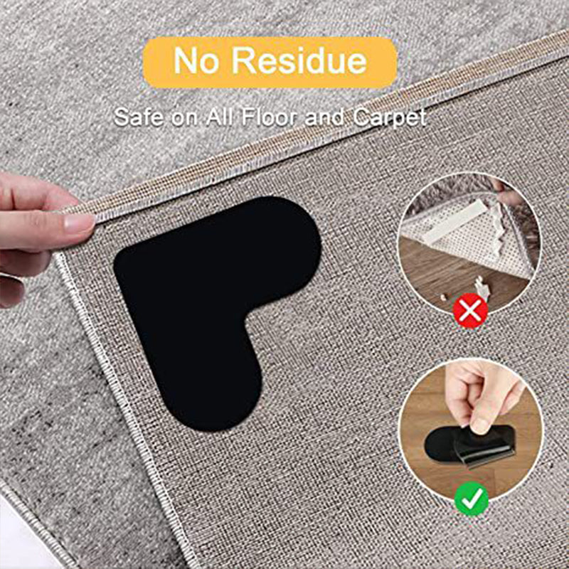 CarpetTape: Sikker Dobbelt-Sidet Skridsikre Patches Hjørne Tæppe Tape