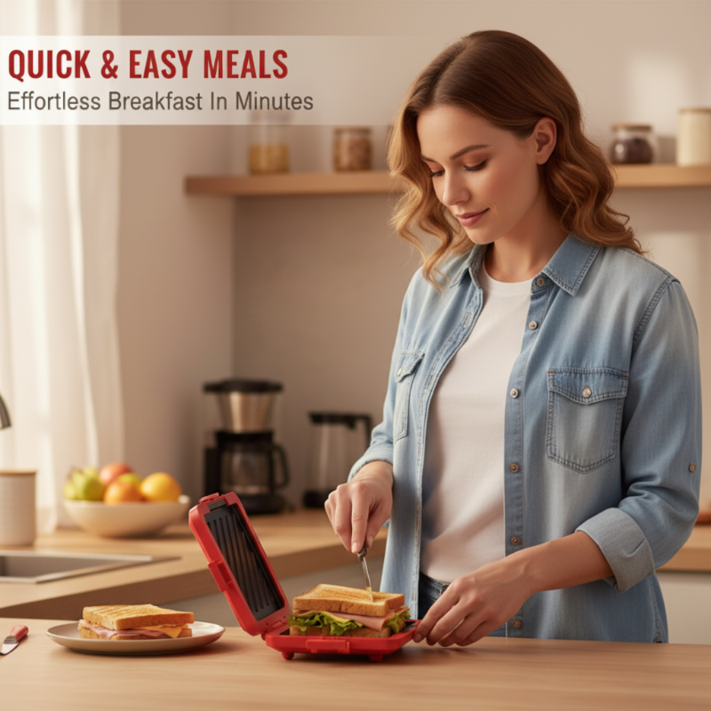 Globetrek° MicrowaveToastie - Ikke-Stok Mikrobølge Sandwich Toastie Maker