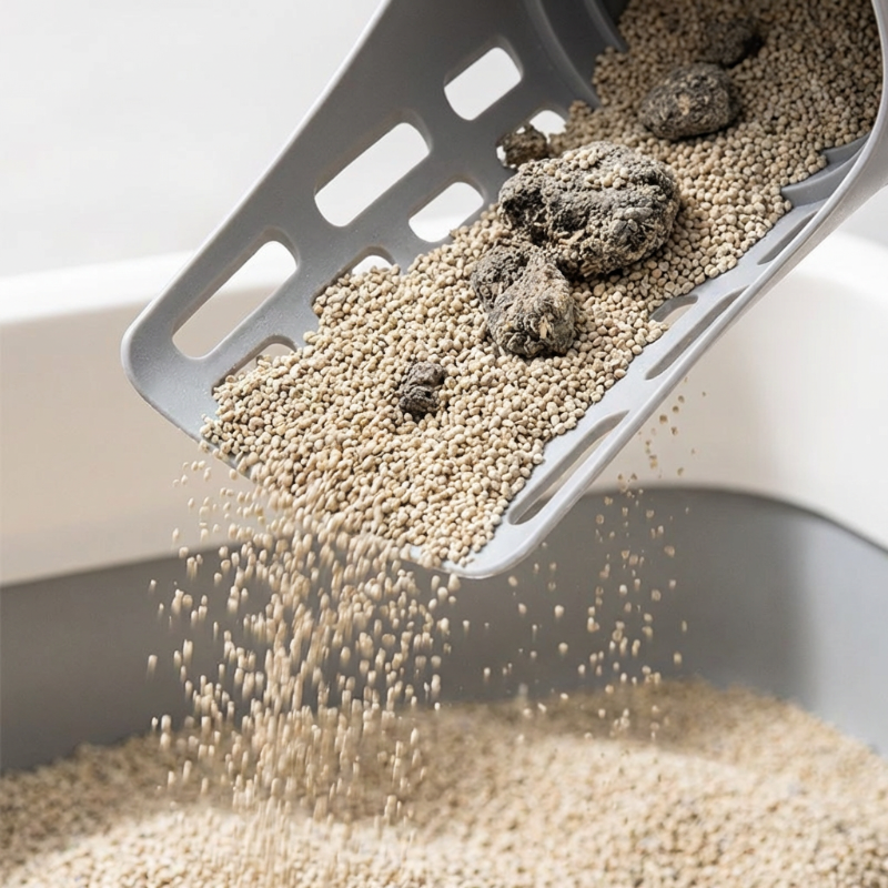 Catfri® LitterScoop: Alt-i-en Kattebakke Skovl med 5 Ruller Affaldsposer