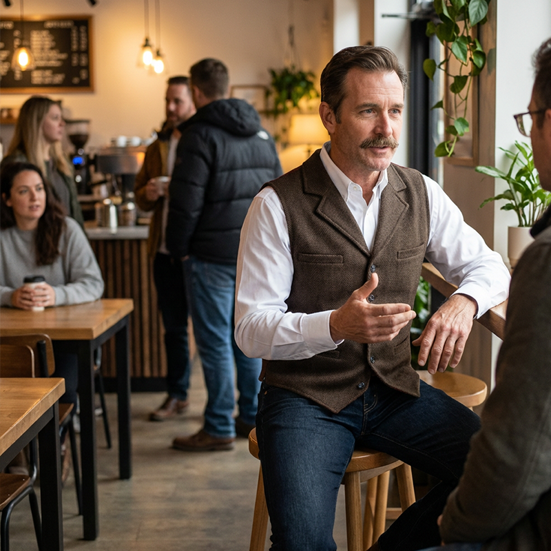 Icone™ MensVest - Klassisk Og Elegant Slim Fit Formelt Vest Til Mænd