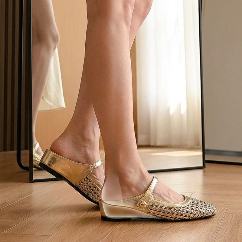 Happy™ SquareShoes: Nem Slip-On Firkanthoved Design Åndbare Sko Til Kvinder