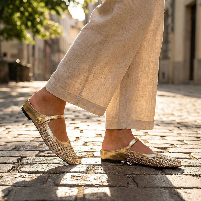 Happy™ SquareShoes: Nem Slip-On Firkanthoved Design Åndbare Sko Til Kvinder