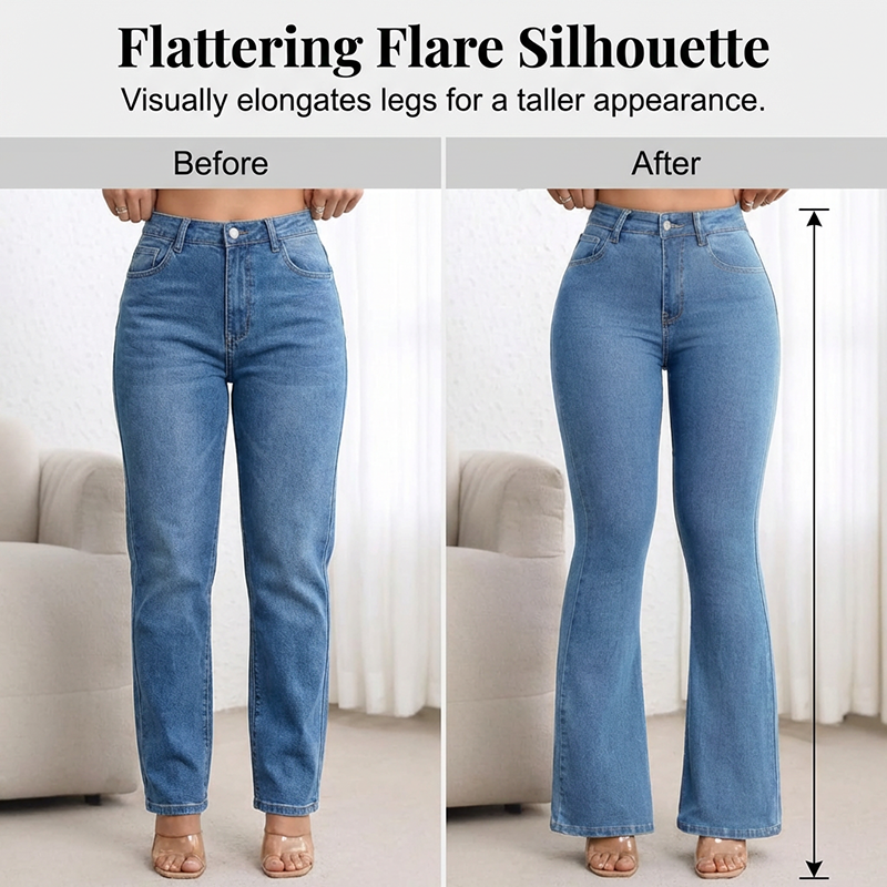 Icone™ ShapeJeans - Kvinders Hverdag Højtaljede Shape Flare Jeans