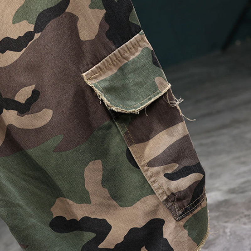 Icone™ CamoShorts: Casual Camouflage Cargo Sommerstil Shorts Til Mænd