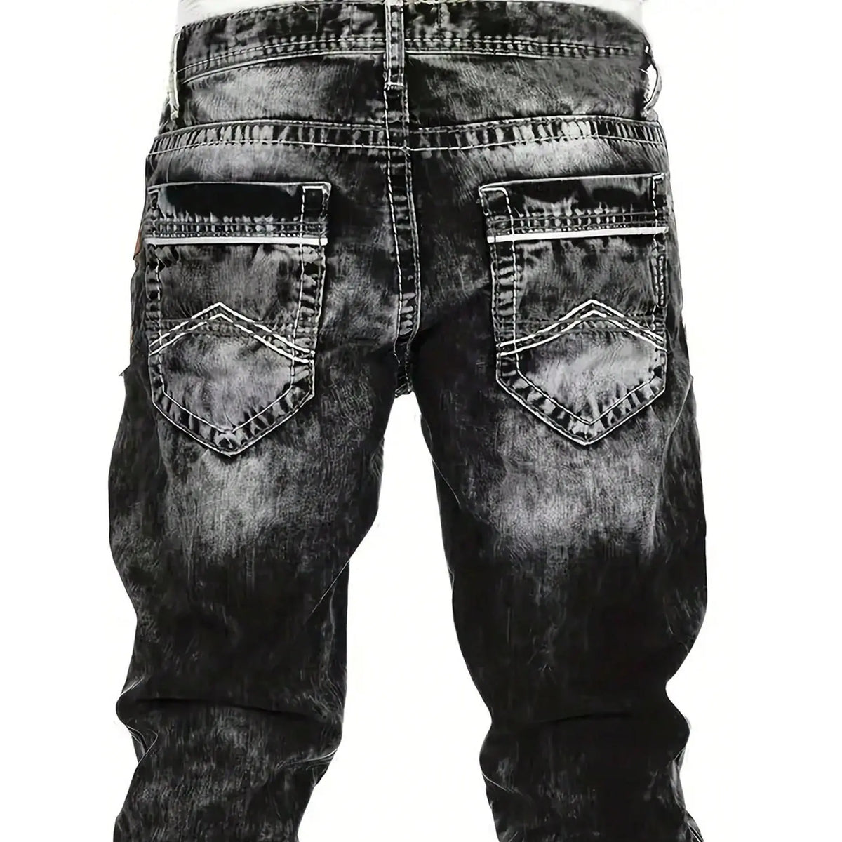 Icone™ WashedJeans: Casual Streetwear Vaskede Stil Jeans til Mænd