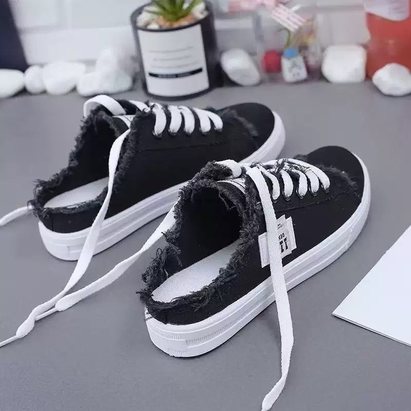 Happy™ DenimSneakers: Nem Slip-On Komfortable Denim Inspirerede Sneakers