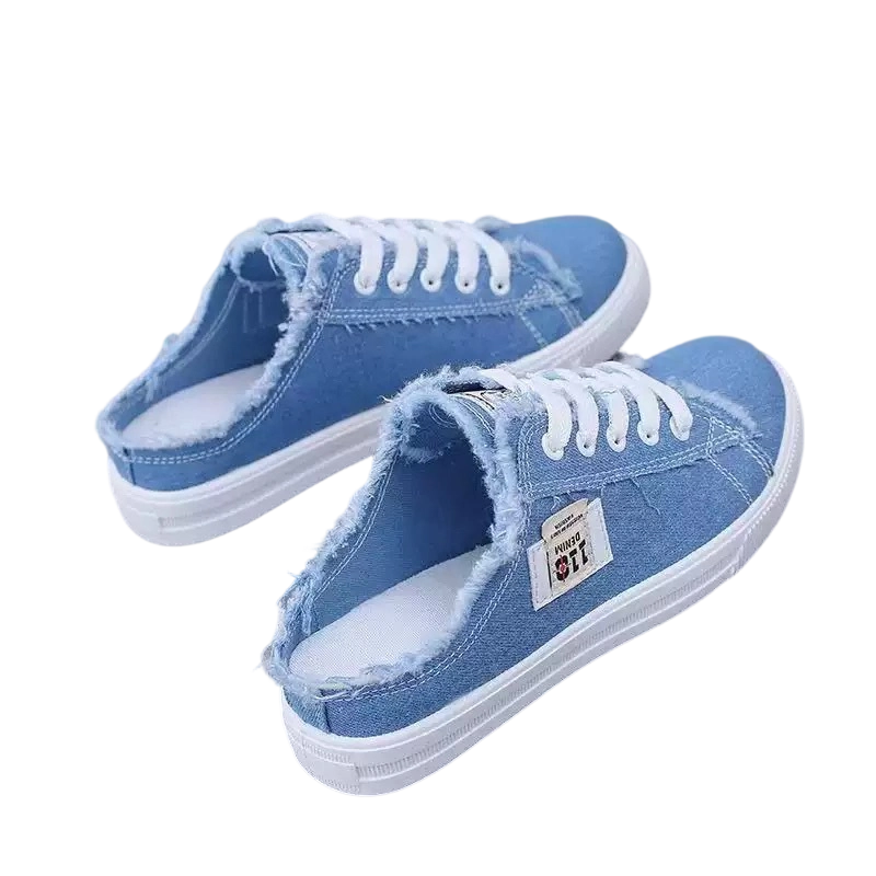 Happy™ DenimSneakers: Nem Slip-On Komfortable Denim Inspirerede Sneakers