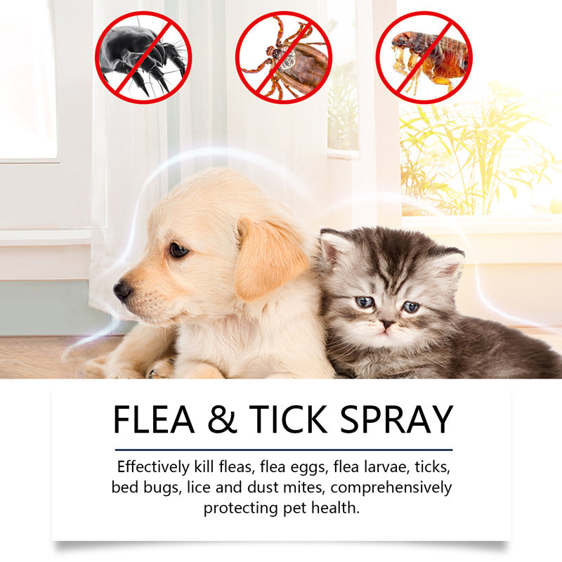 DogCatFri™ PetCare: Mildt, Let At Bruge Hurtigt Lopper- Og Flåtspray Dyrepleje