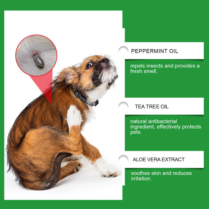 DogCatFri™ PetCare: Mildt, Let At Bruge Hurtigt Lopper- Og Flåtspray Dyrepleje