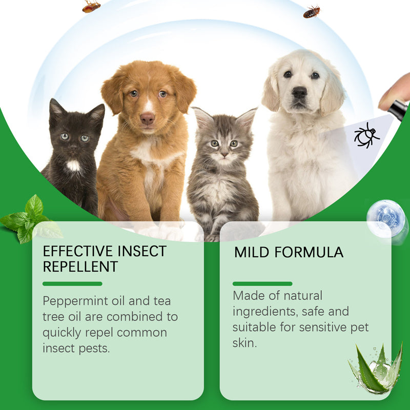 DogCatFri™ PetCare: Mildt, Let At Bruge Hurtigt Lopper- Og Flåtspray Dyrepleje