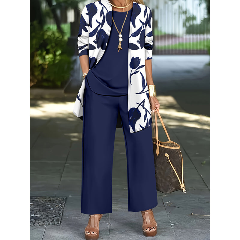 Icone™ FloralOutfit - Elegant Og Komfortabel Floral Print Outfit Sæt Til Kvinder