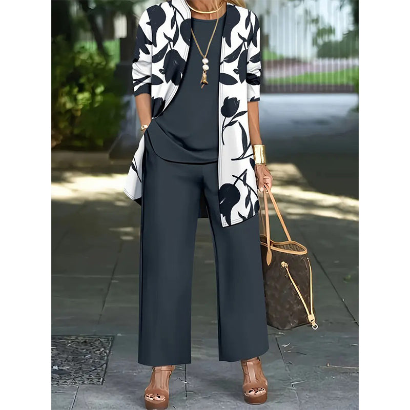 Icone™ FloralOutfit - Elegant Og Komfortabel Floral Print Outfit Sæt Til Kvinder