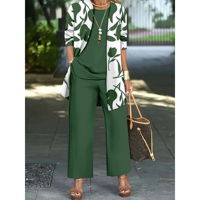Icone™ FloralOutfit - Elegant Og Komfortabel Floral Print Outfit Sæt Til Kvinder