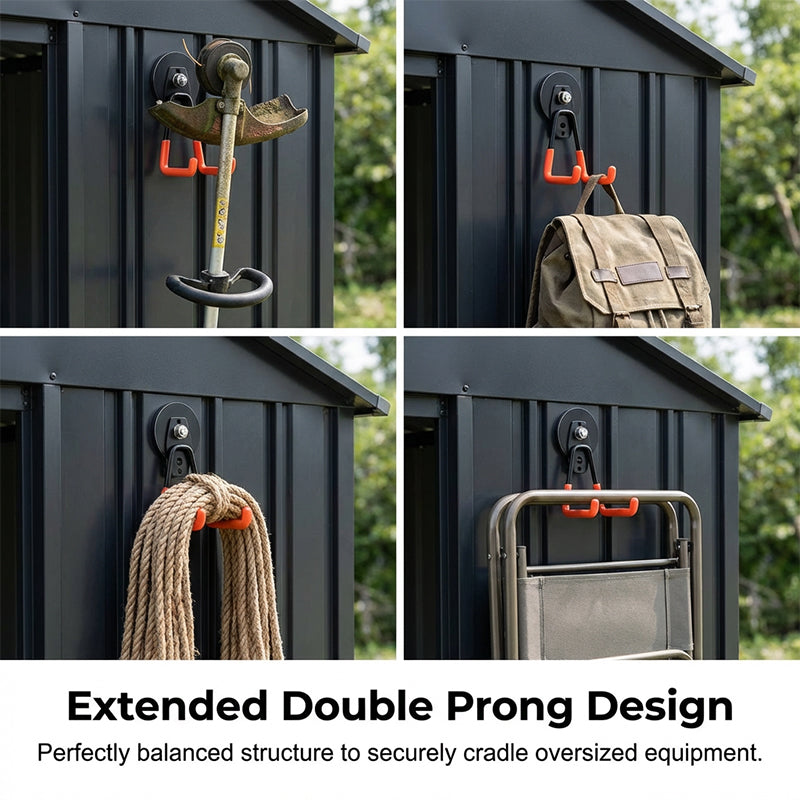 GlideHold® DoubleHook: Heavy Duty Multifunktionel Magnetisk Dobbelkrog