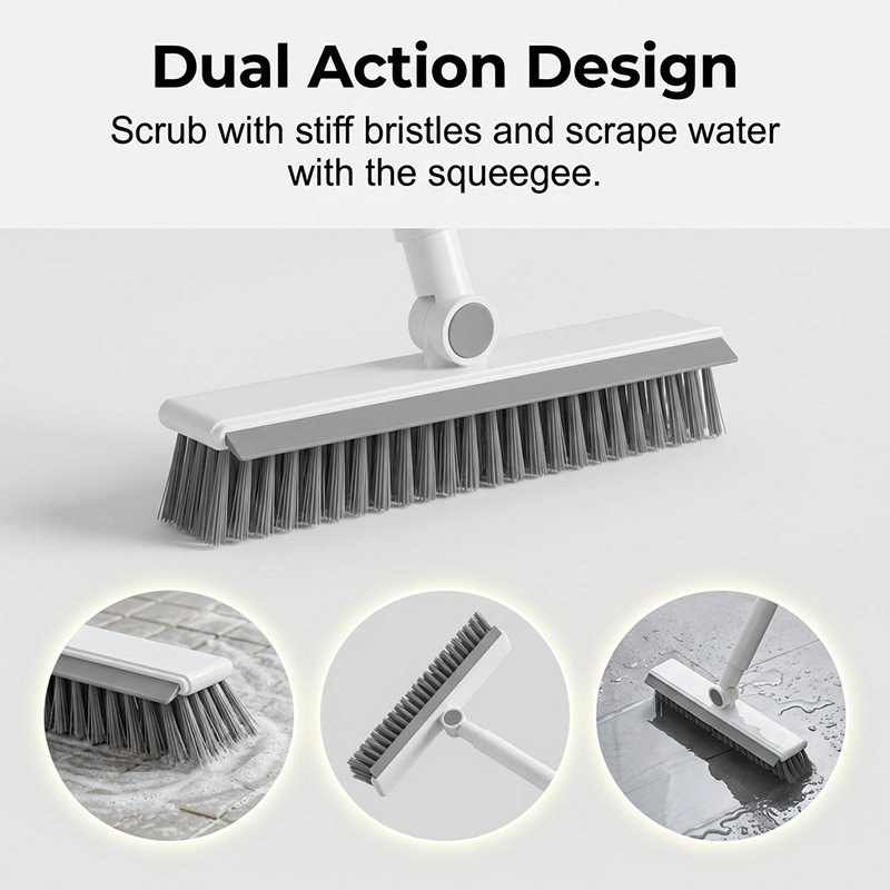 Cleaner Pro° CleanBrush: Multifunktionel Langt Håndtag Børste Og Squeegee Rengøringsværktøj