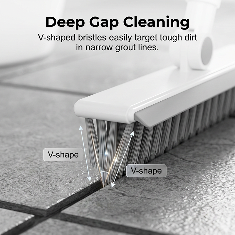 Cleaner Pro° CleanBrush: Multifunktionel Langt Håndtag Børste Og Squeegee Rengøringsværktøj