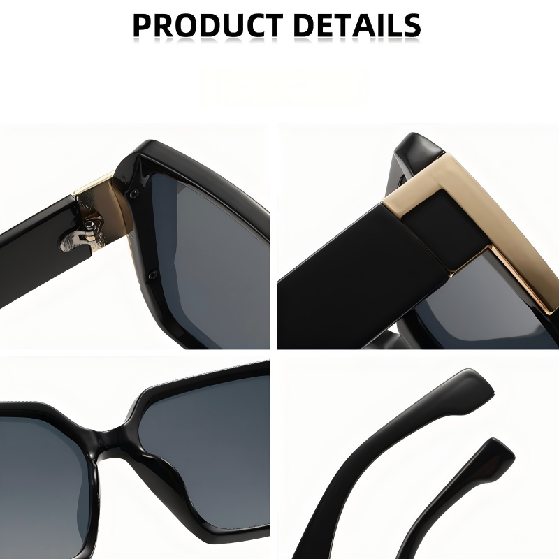 SquareSunglasses 1+1 GRATIS - Elegant Retro Firkantramme Solbriller