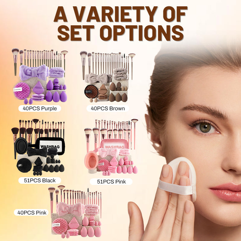MakeupTools - Komplet Makeup Kit Kosmetiske Pensler og Blandingsværktøjer Sæt