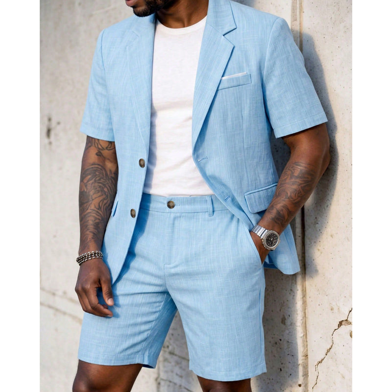 Icone™ SummerOutfit - Casual Sommer Afslappet Fit 2-Piece Summer Outfit Til Mænd