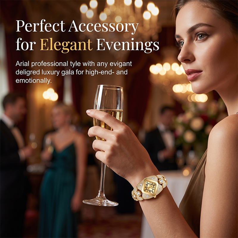 Jewelance™ CrystalWatch: Kvinders Elegante Kvarts Krystal Armbåndsur