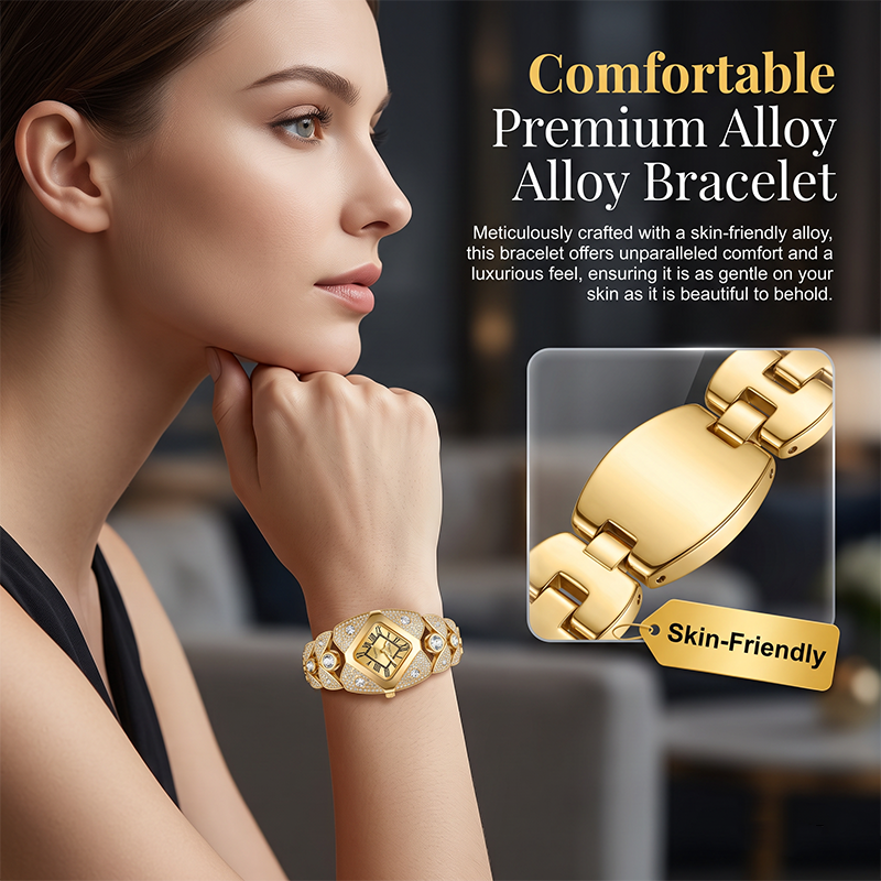 Jewelance™ CrystalWatch: Kvinders Elegante Kvarts Krystal Armbåndsur