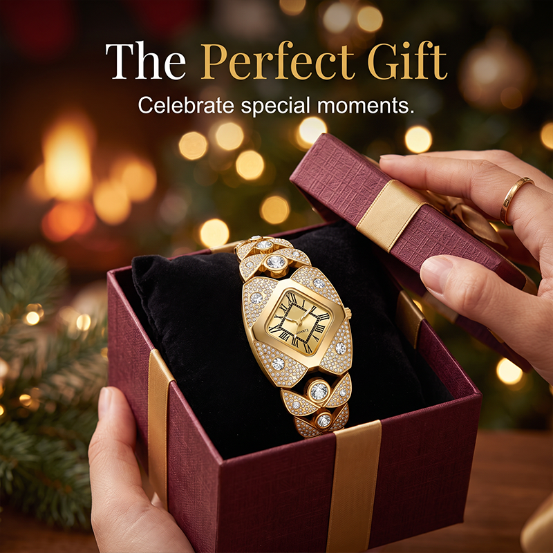 Jewelance™ CrystalWatch: Kvinders Elegante Kvarts Krystal Armbåndsur