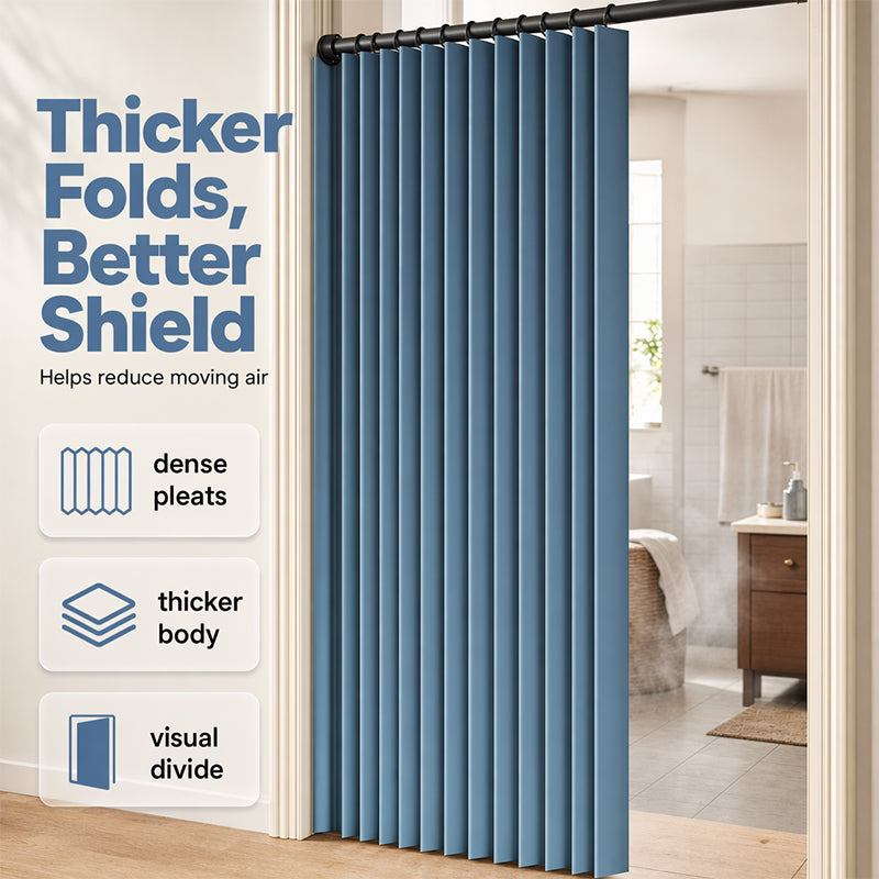 GlideHold® SpaceDivider: Pladsbesparende Gardindør Divider Uden Bor