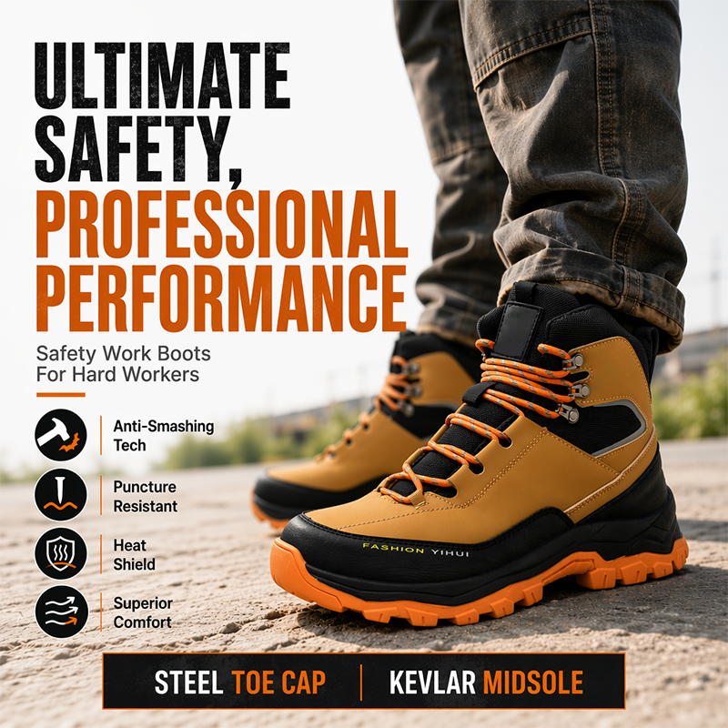 Happy™ WorkShoes: Punkteringsresistente Skridsikre Sikkerhedssko