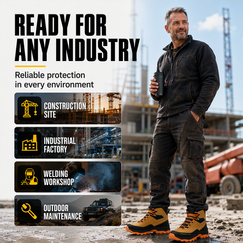 Happy™ WorkShoes: Punkteringsresistente Skridsikre Sikkerhedssko