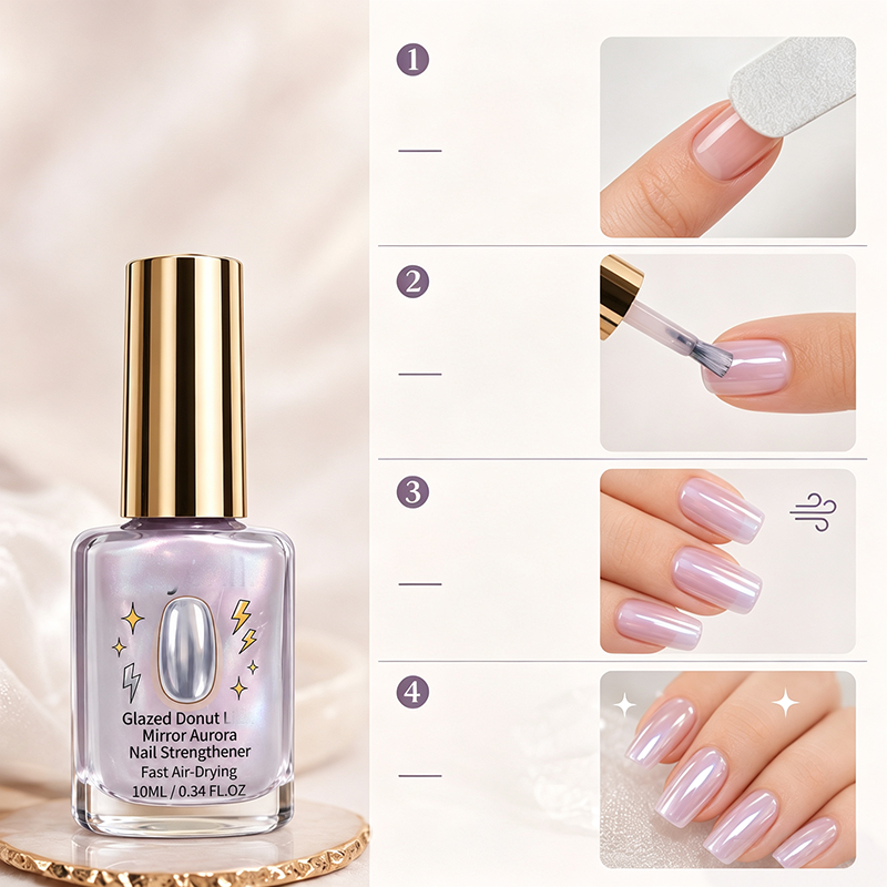NailStrengthener 1+1 GRATIS - Glansfuld Finish Neglestyrker Hurtig Tørrende Neglelak
