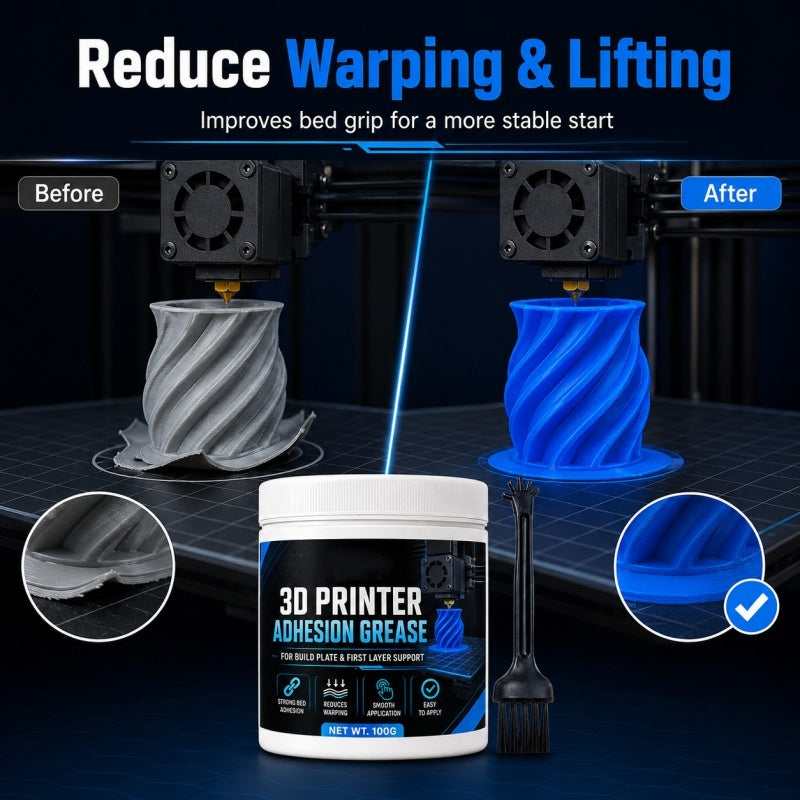AdhesionGrease - 3D Printer Adhesion Bed Grease For Reliable First Layers