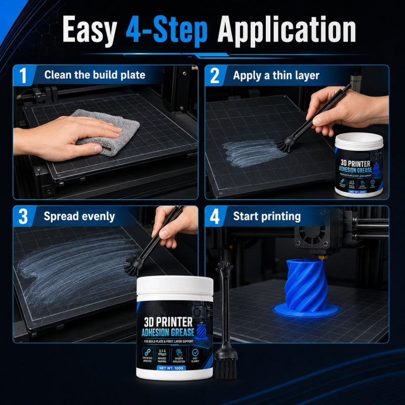 AdhesionGrease - 3D Printer Adhesion Bed Grease For Reliable First Layers