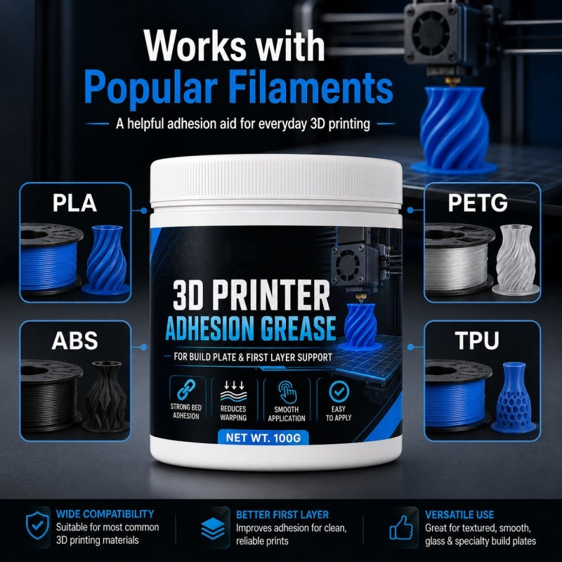 AdhesionGrease - 3D Printer Adhesion Bed Grease For Reliable First Layers