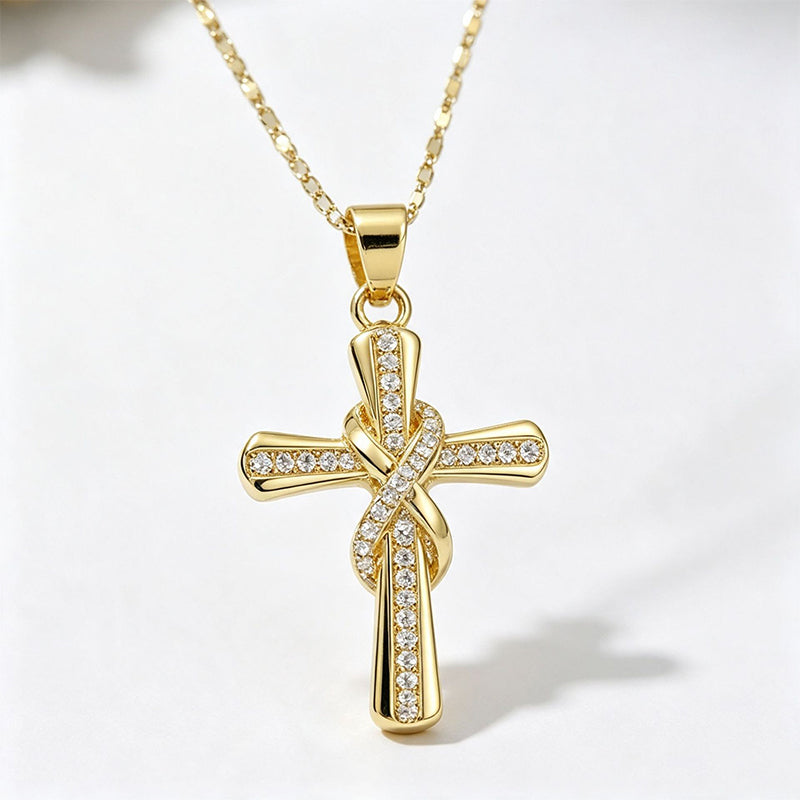 Jewelance™ CrossKnot 1+1 GRATIS - Elegant Mode Kryds Knude Vedhæng Halskæde