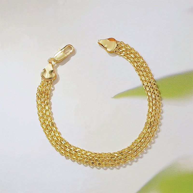 Jewelance™ MeshBangle: Vævet Kobber Mesh Kæde Bangle Armbånd