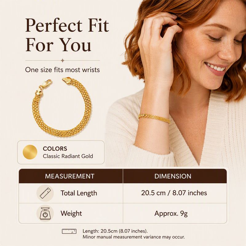 Jewelance™ MeshBangle: Vævet Kobber Mesh Kæde Bangle Armbånd