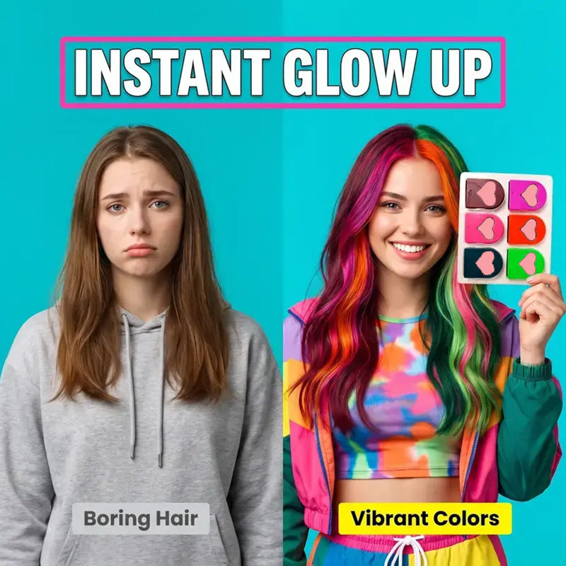 Rose® ColorPop - Midlertidigt Hårfarve Pop Kridt Sæt Til Børn Og Voksne