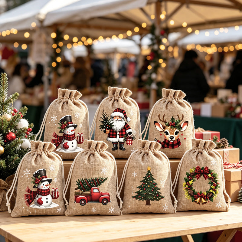 Icone™ ChristmasPouch 1+1 GRATIS - Juletema Snoretræk Gavepose