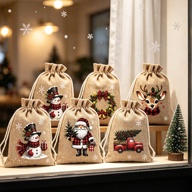 Icone™ ChristmasPouch 1+1 GRATIS - Juletema Snoretræk Gavepose