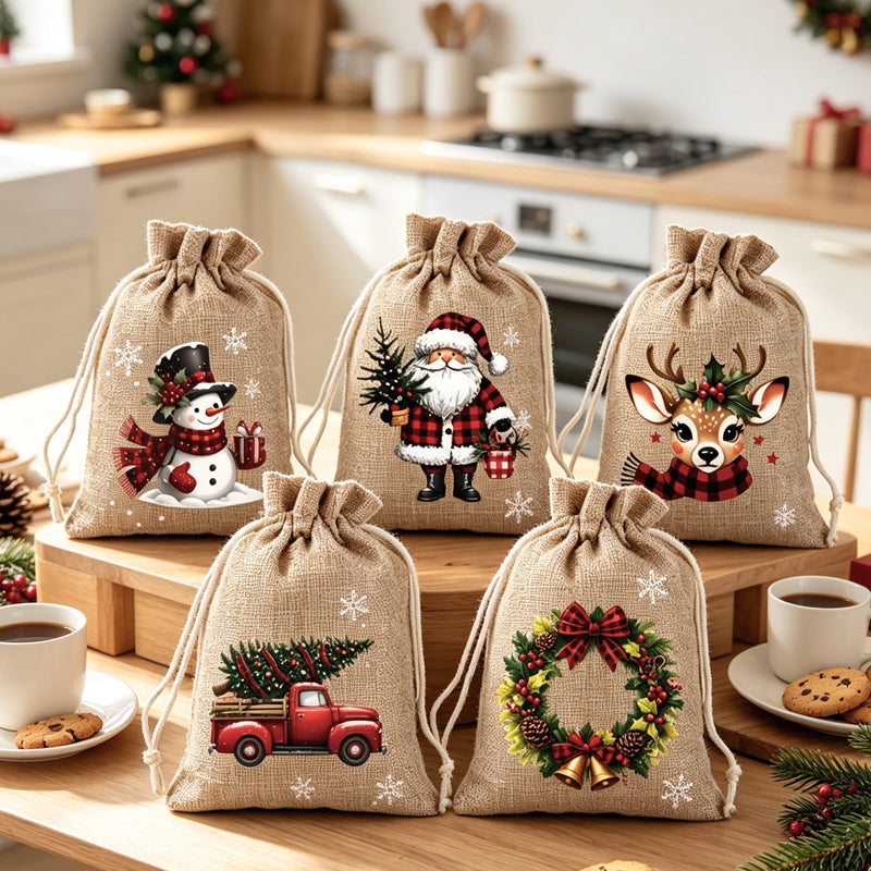 Icone™ ChristmasPouch 1+1 GRATIS - Juletema Snoretræk Gavepose