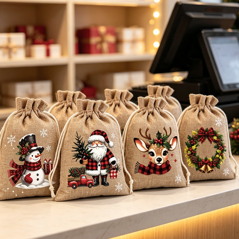 Icone™ ChristmasPouch 1+1 GRATIS - Juletema Snoretræk Gavepose