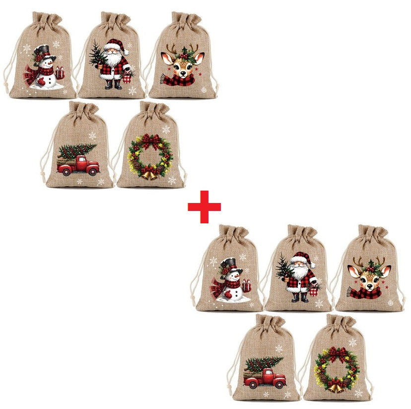 Icone™ ChristmasPouch 1+1 GRATIS - Juletema Snoretræk Gavepose