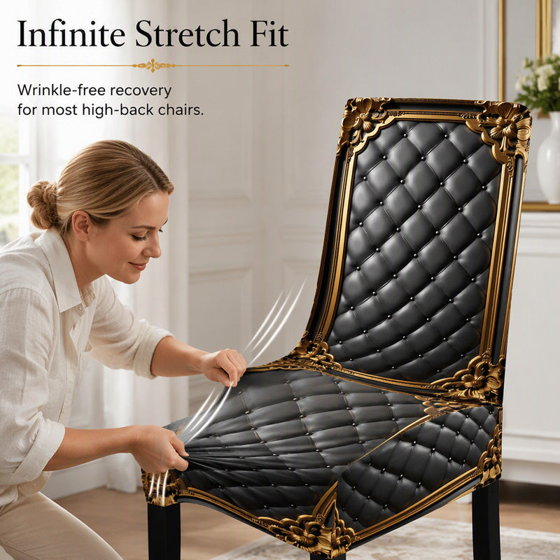 StretchyCover - Vaskbar Elegant Print Stræk Stolebetræk