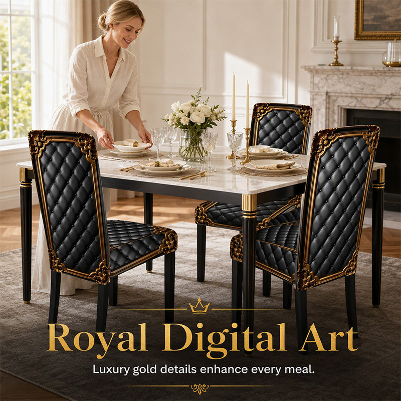 StretchyCover - Vaskbar Elegant Print Stræk Stolebetræk