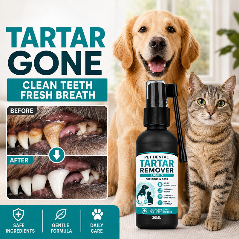 DogCatFri™ PlaqueRemover 1+1 GRATIS: Sikker Mundplejeløsning Plaque Remover Spray Til Hunde Og Katte