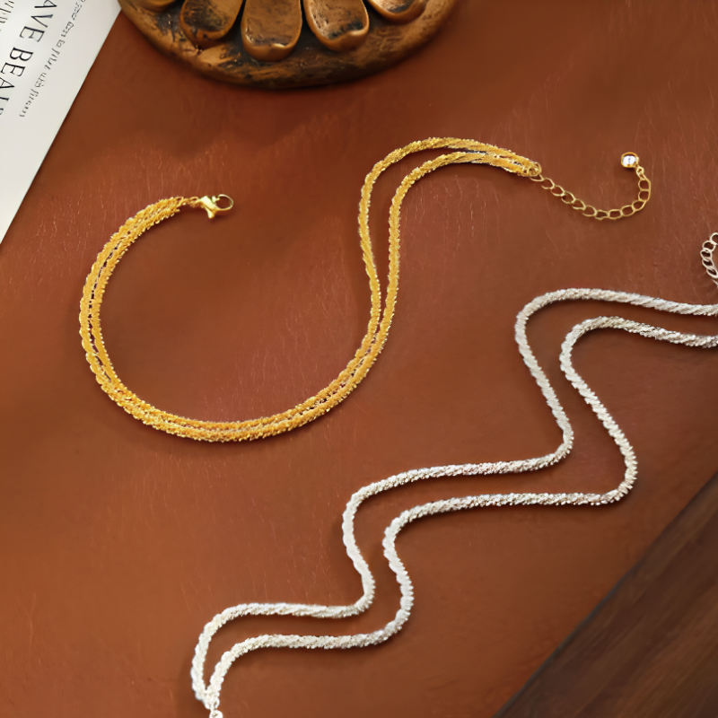 Jewelance™ LayeredAnklet 1+1 GRATIS - Delikat Funklende Lagdelt Elegant Ankelkæde