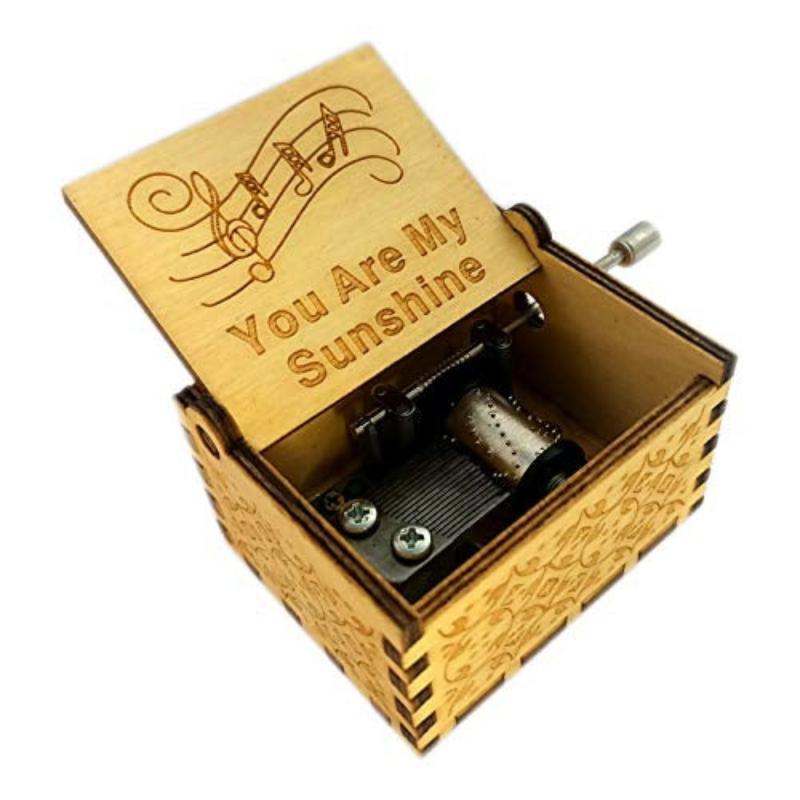MusicBox - Hand Håndsving Træ Spilledåse