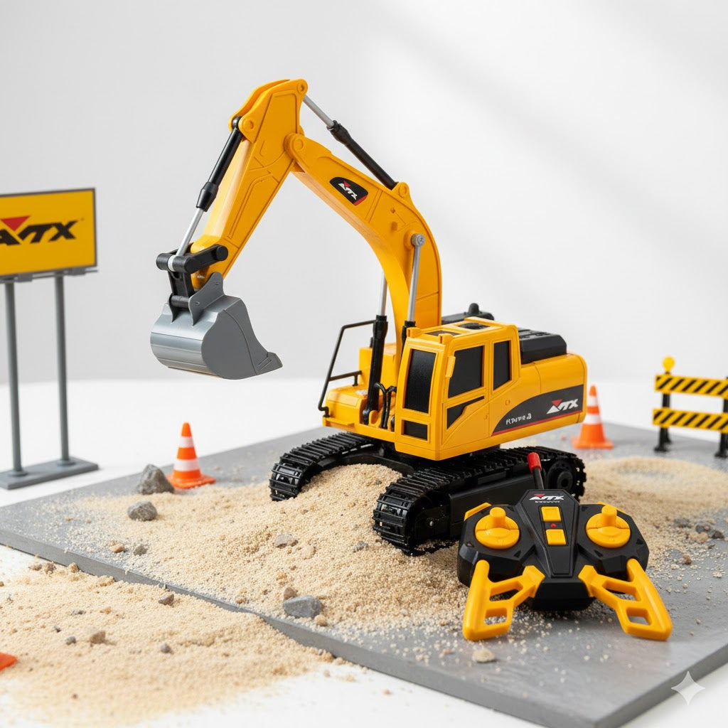 Kletshuts™ ExcavatorToy: Fjernbetjening Børn Gravemaskine Legetøj