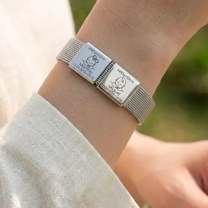 Jewelance™ BirthBracelet - To Fødselsdage Personlig Modearmbånd Charm