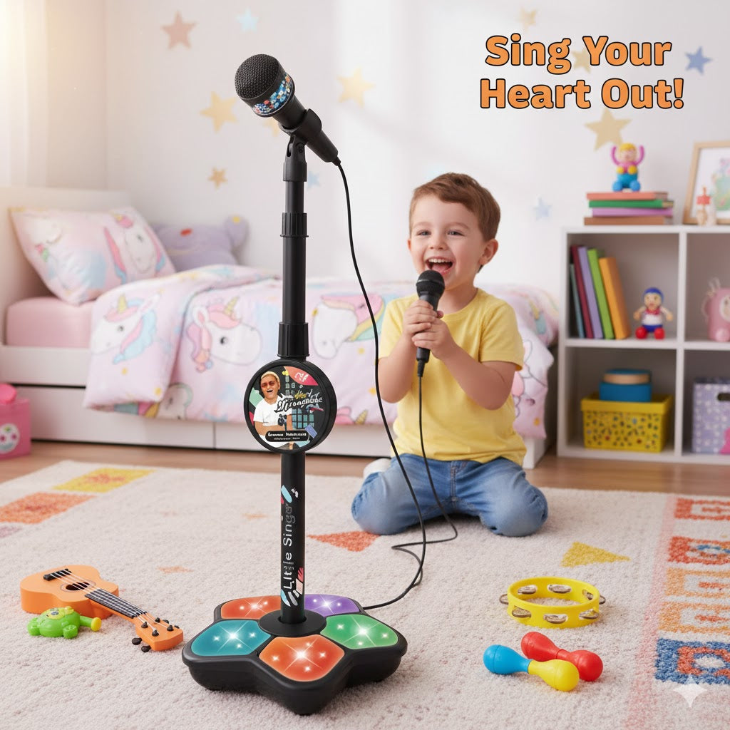 Kletshuts™ MicrophoneStand - Interaktivt Musik Karaoke Mikrofon Stativ Til Børn